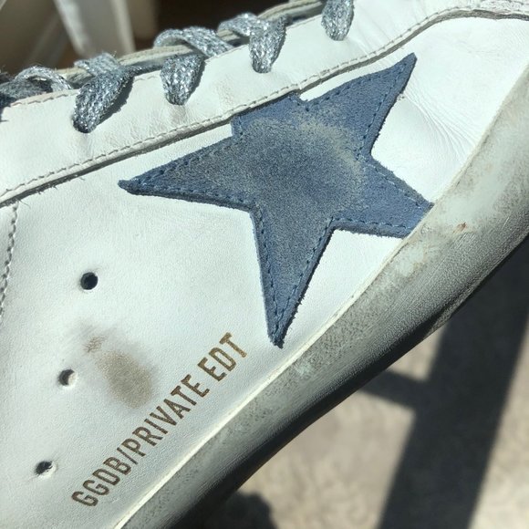 Golden Goose SUPERSTAR WHITE LEATHER/BLUE SUEDE - Picture 6 of 7